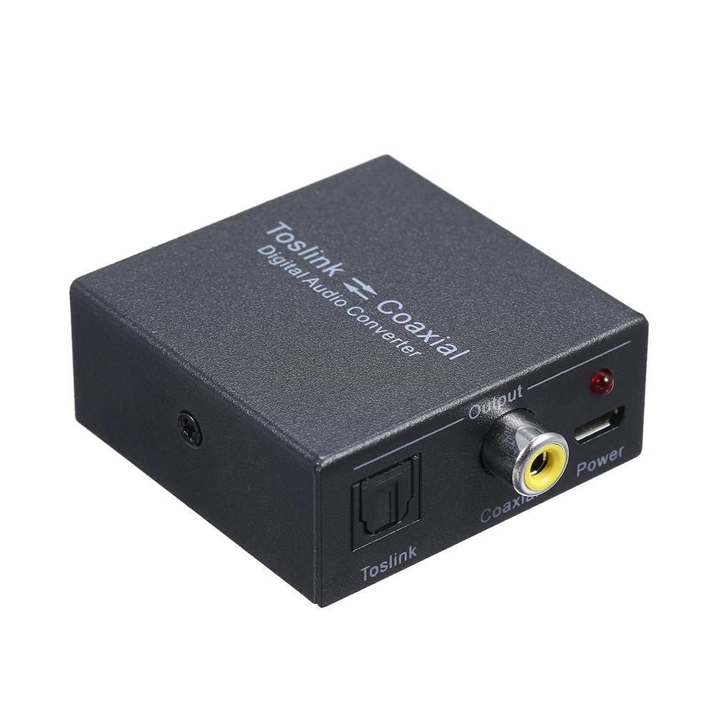 Цифровой 2-Wege-аудиоконвертер Optischer SPDIF-Toslink или коаксиальный EU plug