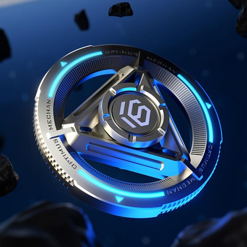   Joom Спиннер из металлического сплава в стиле космического корабля: 600D Highlight Luminous Spinner светится зеленым/синим светом - Игрушки для взрослых EDC - Fingertip Gryo-D синий
