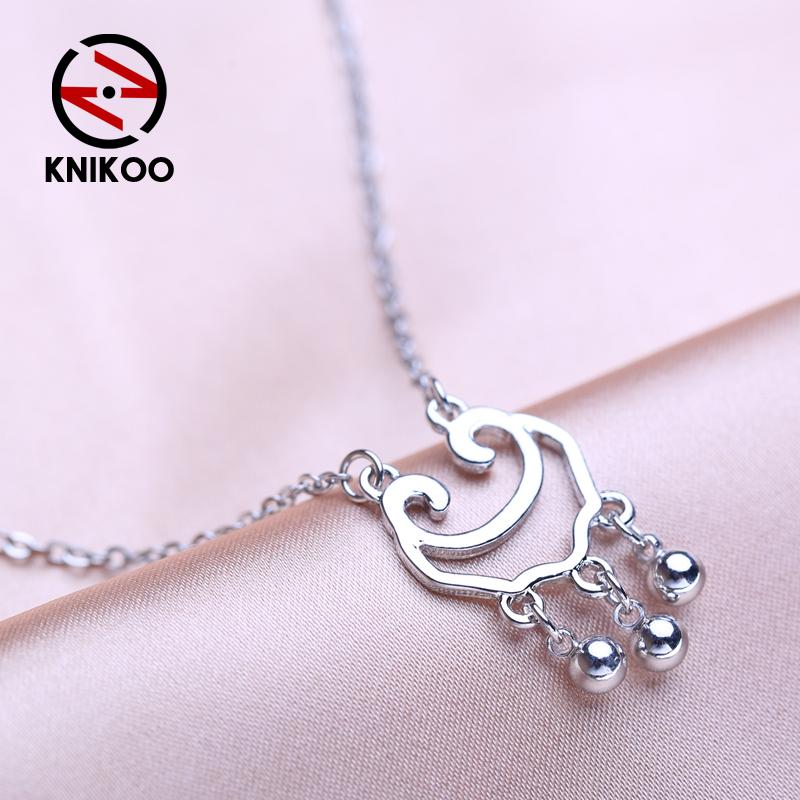 KNIKOO модное круглое ожерелье, женская подвеска для женщин и девочек, ожерелье с кубическим цирконием, ювелирное изделие, подарок белый