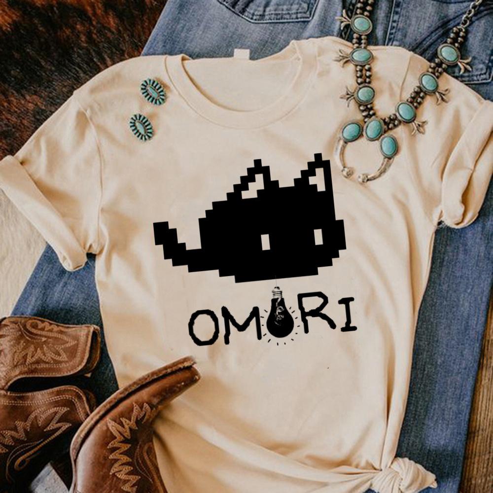 Женская футболка Omori Y2K, футболки с японскими комиксами для девочек, одежда из японского аниме в стиле манга XS