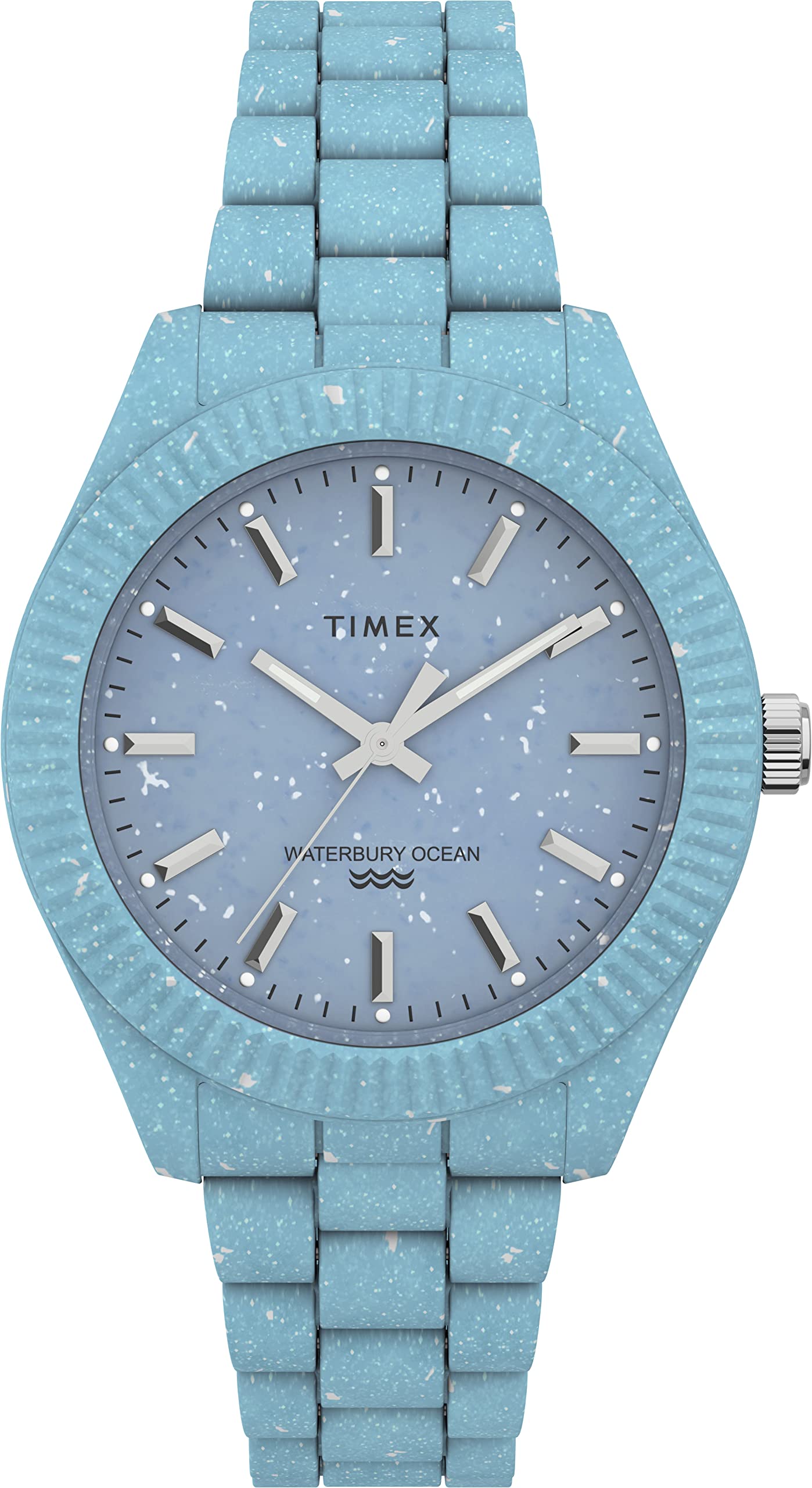 [TIMEX] Часы Timex Waterbury Ocean Blue с циферблатом из переработанного пластика, с минеральным стеклом, кварцевые, 37 мм, часы America TW2V33200