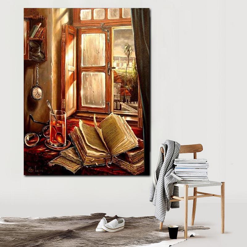 DIY книги и чашки домашний декор Алмазная вышивка ремесла Алмазная картина вышивка крестом рукоделие 20X30CM