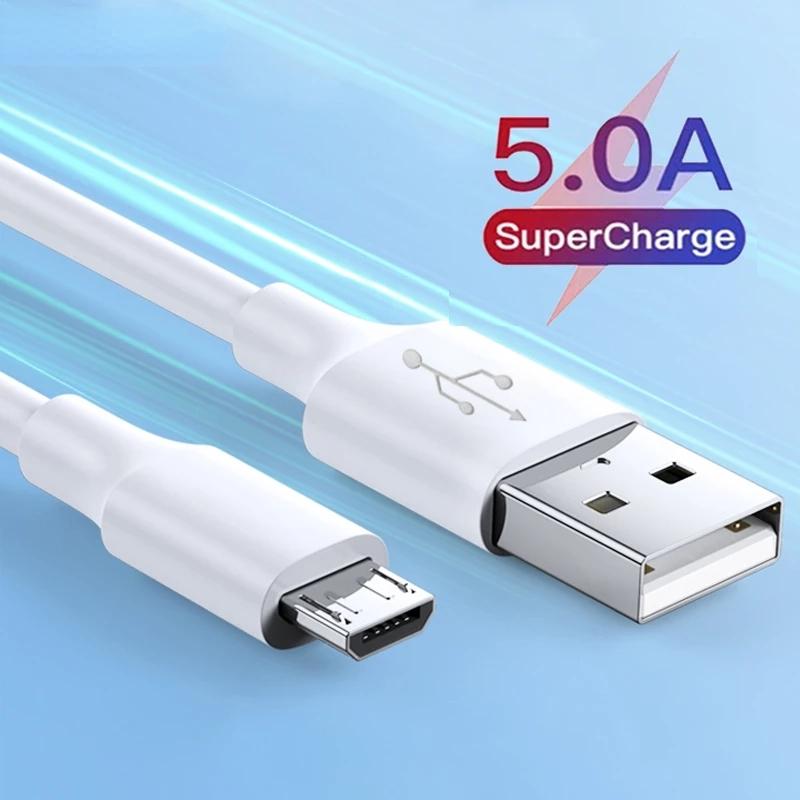 5A Кабель Micro USB Провод для быстрой зарядки мобильного телефона Кабель Micro USB для Xiaomi Redmi Samsung Andriod USB-кабели для зарядки данных Шнур 1m