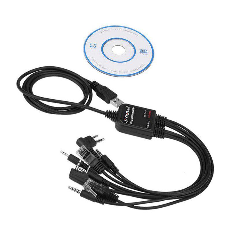 Рации и аксессуары  Joom 8 в 1 USB-кабель для программирования, многофункциональный, совместимый для рации KENWOOD/QuanSheng/HYT/Motorola/YAESU/ICOM Radio 1.3m