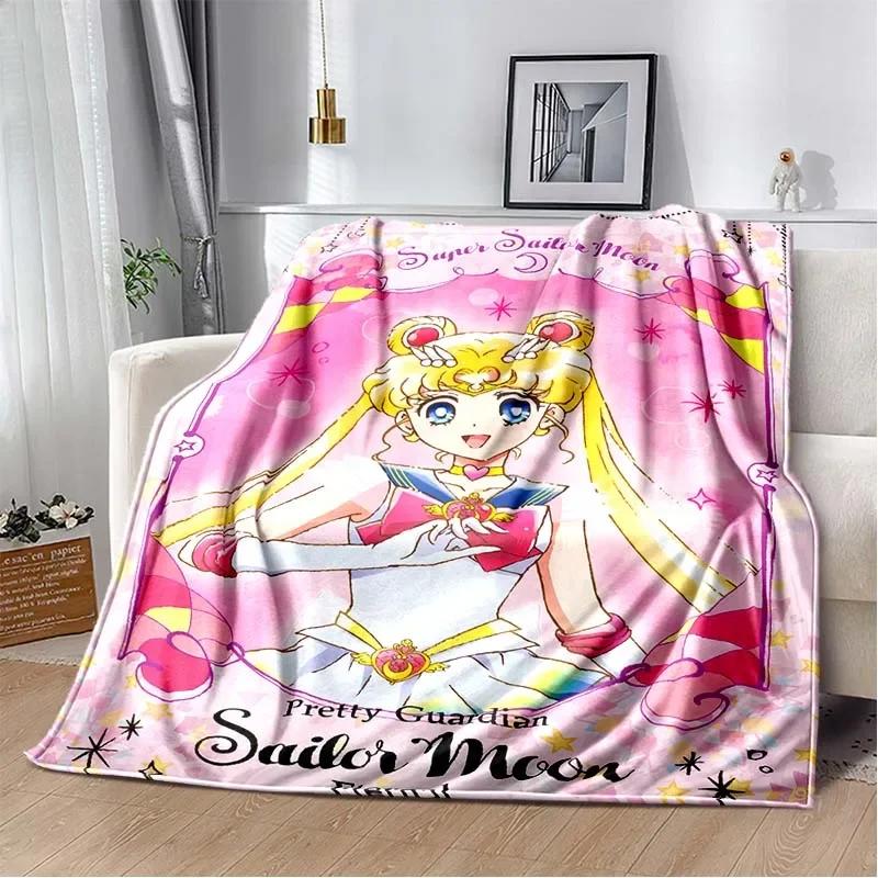 Милое одеяло с принтом в виде 3D-мультяшного персонажа S-Sailor-Moon, модное, мягкое, уютное, для гостиной, спальни, дивана-кровати, дорожное одеяло, подарок на день рождения для ребенка 30x40inch