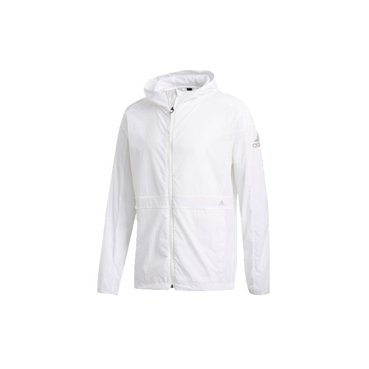 Adidas Mesh Panel Windbreaker Hooded Jacket Мужская верхняя одежда Белый FT2779 XL