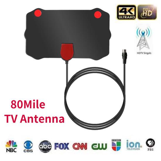 ТВ-антенна на 3000 миль, 4K, цифровая HDTV, антенна, спутниковый ресивер, усилитель радиуса Surf Fox, телеканал Freeview, DVB T/T2, комнатные антенны, вещание