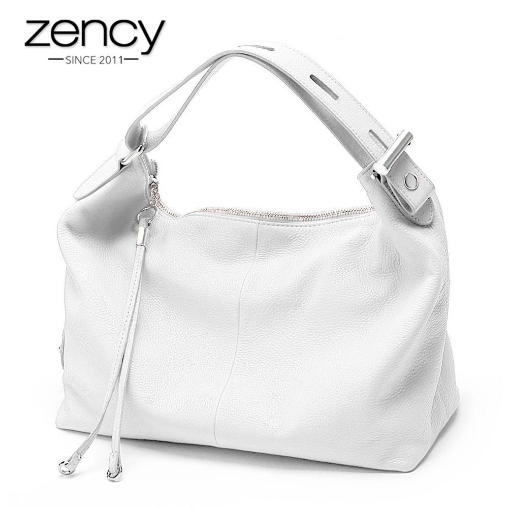 Zency 100% натуральная кожа OL Стиль женская сумка-тоут модные женские сумки на плечо классическая сумка-портфель через плечо кошелек-мессенджер чёрный