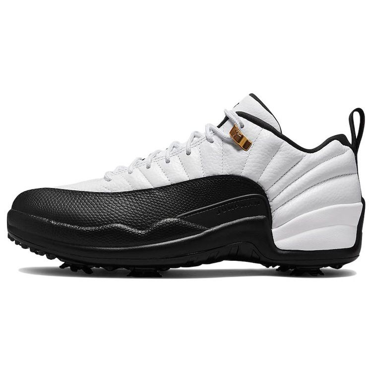 Кроссовки унисекс Air Jordan 12 Low Golf Taxi Белый металлик-золотой Черный DH4120-100 37.5