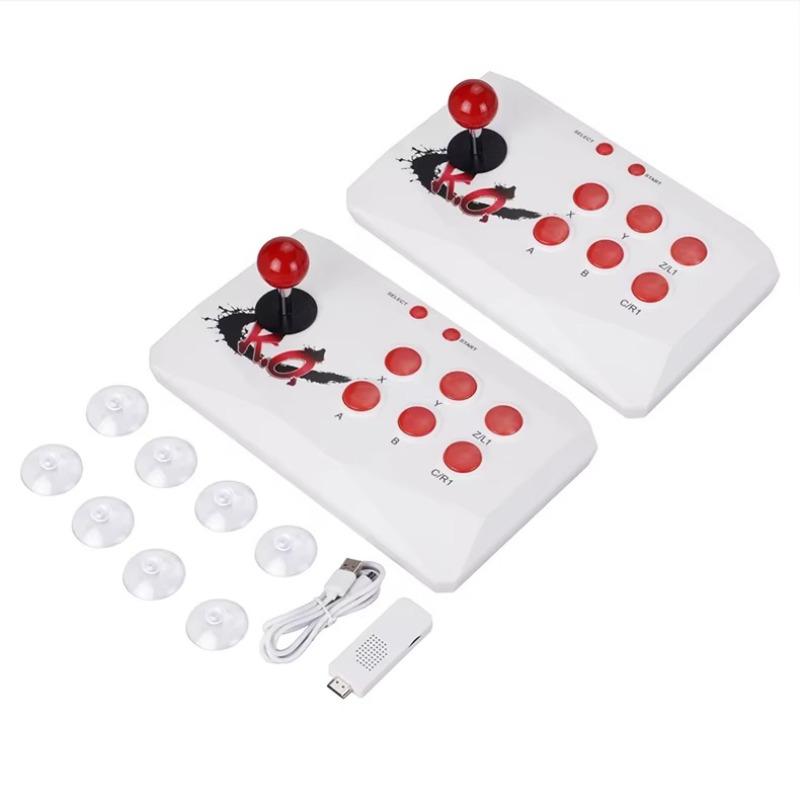 Игровая консоль с джойстиком для двух человек X6 Home TV Game HDMI Wireless Console Entertainment Fighting Arcade Classic Nostalgia 24.5*16.3*4.2cm белый/красный