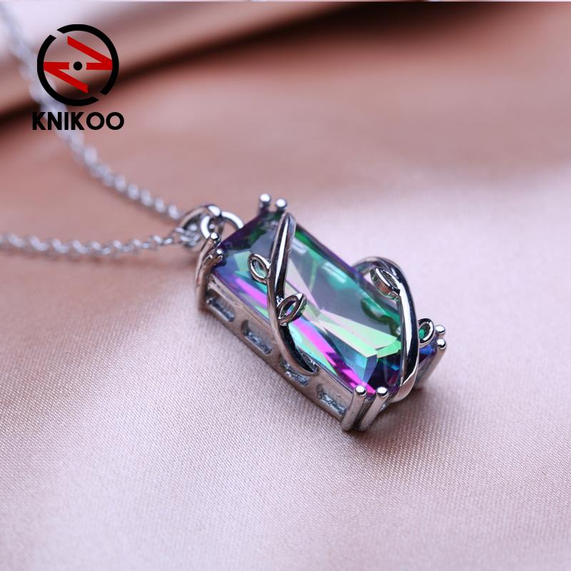 KNIKOO модное ожерелье с листьями, женская подвеска для женщин и девочек, ожерелье с кубическим цирконием, ювелирное изделие, подарок белый