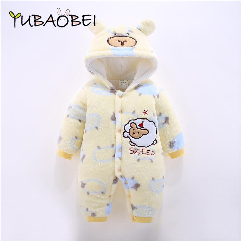  YUBAOBEI/зимний костюм для маленьких девочек, одежда для новорожденных, детские комбинезоны для маленьких мальчиков, комбинезон, одежда для младенцев 3-6m розовый