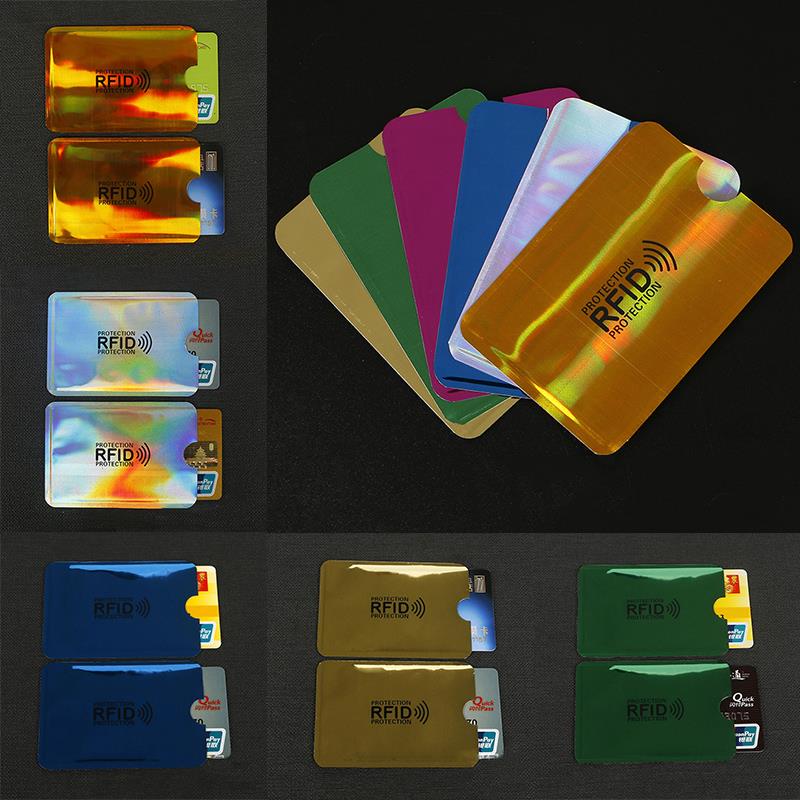 Защита от кражи для RFID-защиты для кредитных карт, блокирующий чехол для держателя карты, защитный чехол для банковской карты зелёный