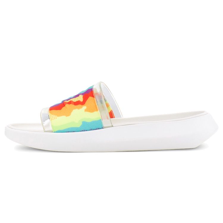 UGG Slide Cali Collage Fabric Удобные модные сандалии Slide Flat Женские сандалии Rainbow-Stripes 1120001-RSTR 36