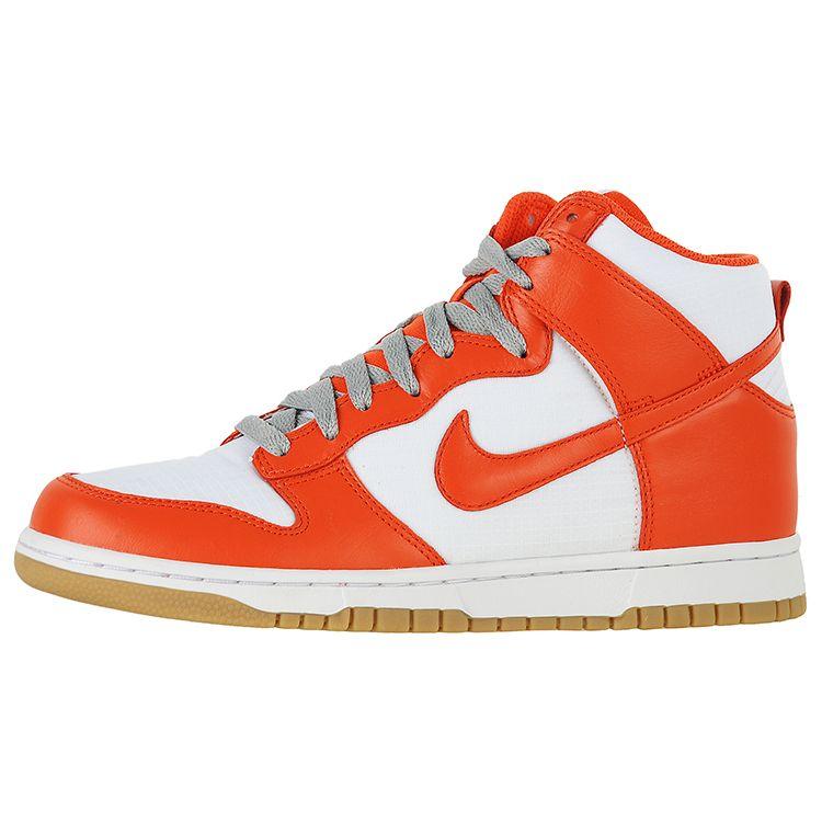 Женские кроссовки Nike Dunk High Team Orange Gum белые матово-серебристые 325203-100 40.5