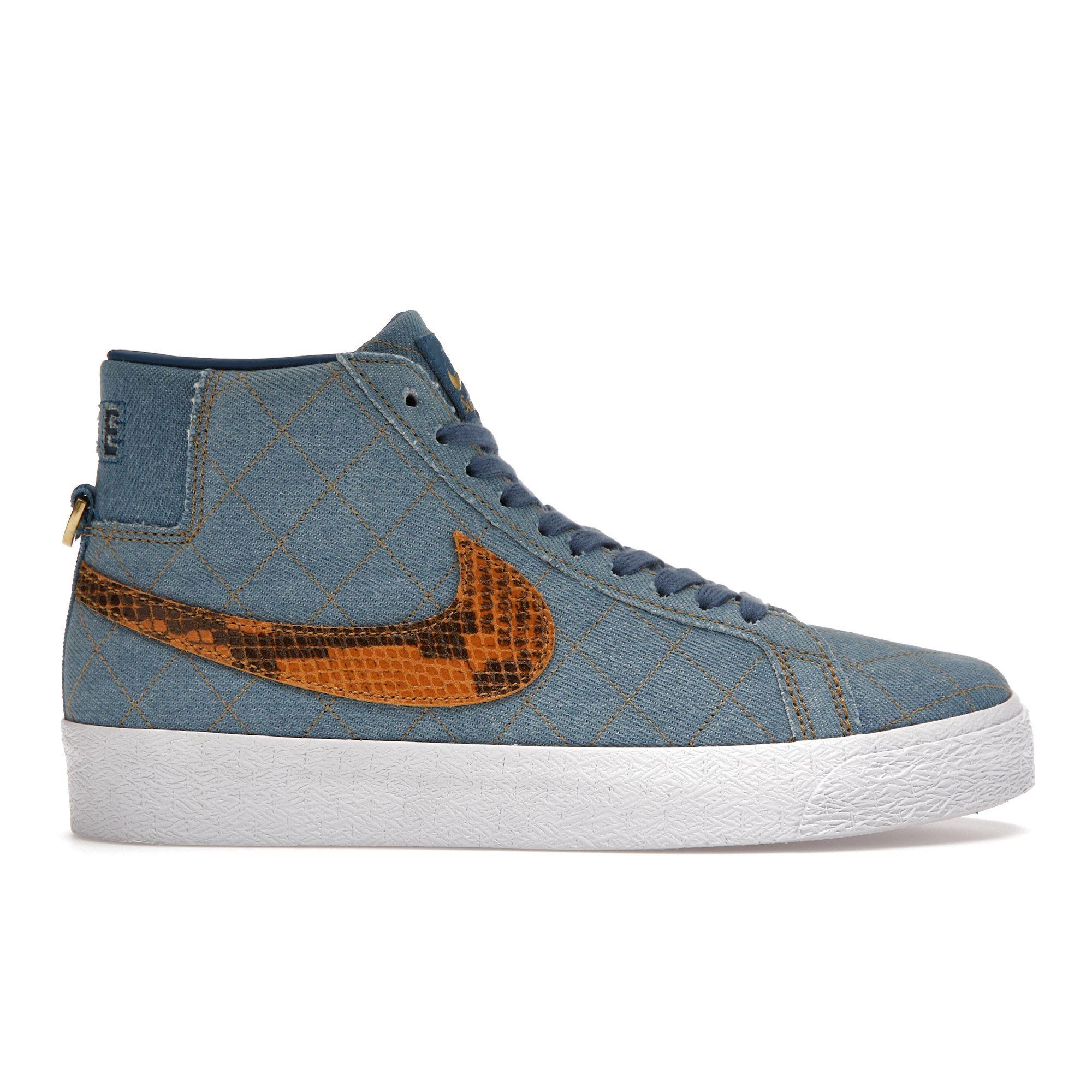 Кроссовки унисекс Nike Supreme x Zoom Blazer Mid QS SB Denim Blue Industrial-Blue Black DX8421-400 41