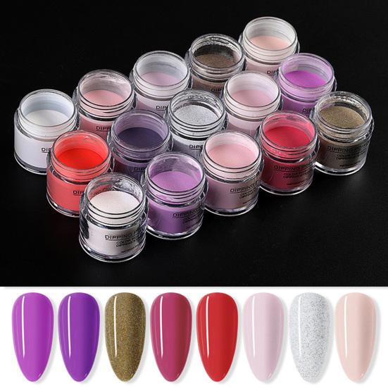 Красивая леди Dipping Shimmers Glitter Nail Powder Pigment Sequins Manicure 13