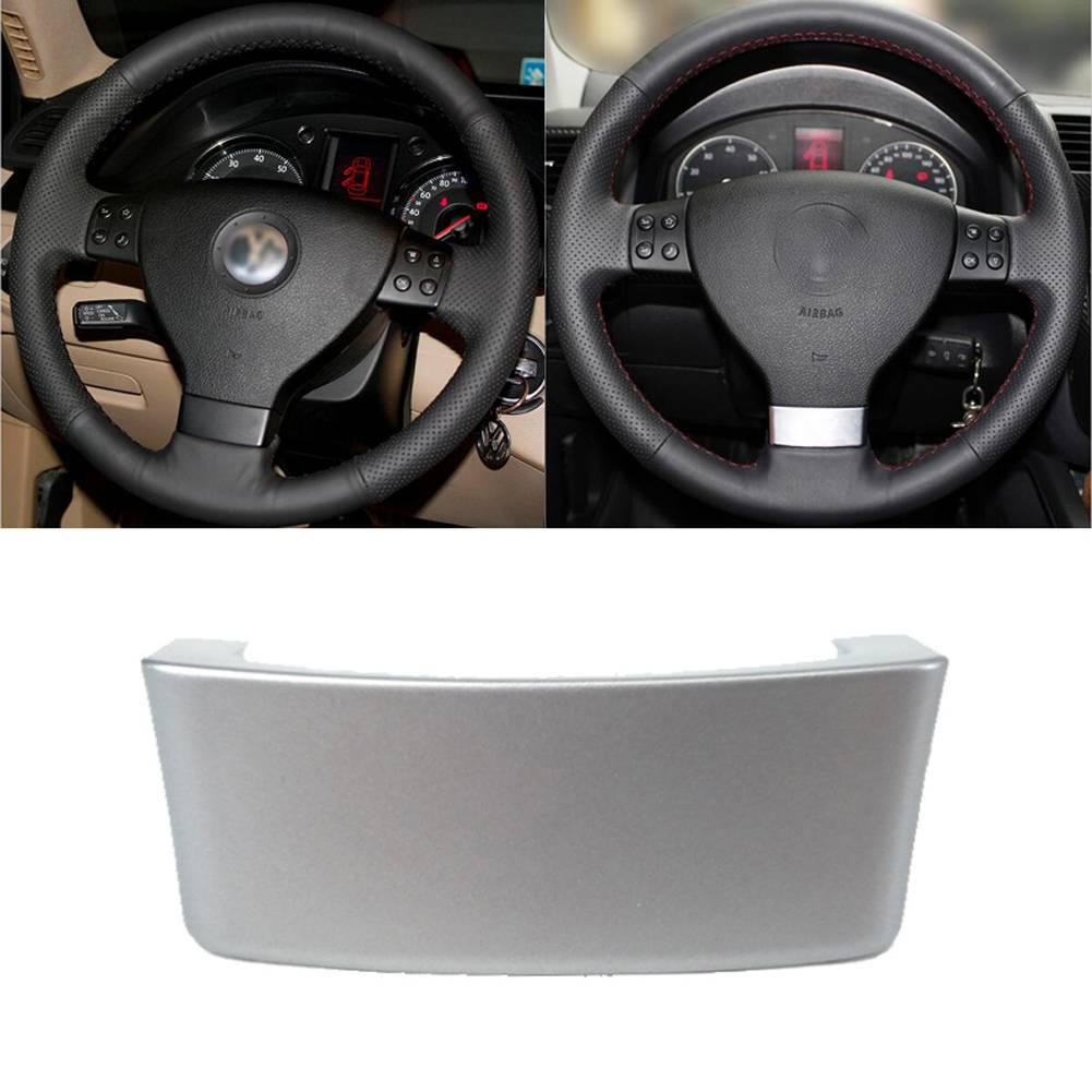 Хромированная крышка эмблемы рулевого колеса для VW Golf MK5 Plus 5 GTI Passat B6, наклейка, автомобильные аксессуары чёрный