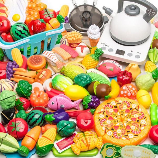 Детские игрушки из фруктов и овощей, деревянные классические игры, имитация кухонной серии, игрушки для раннего образования, подарок, игровой домик, игрушка 17-piece set