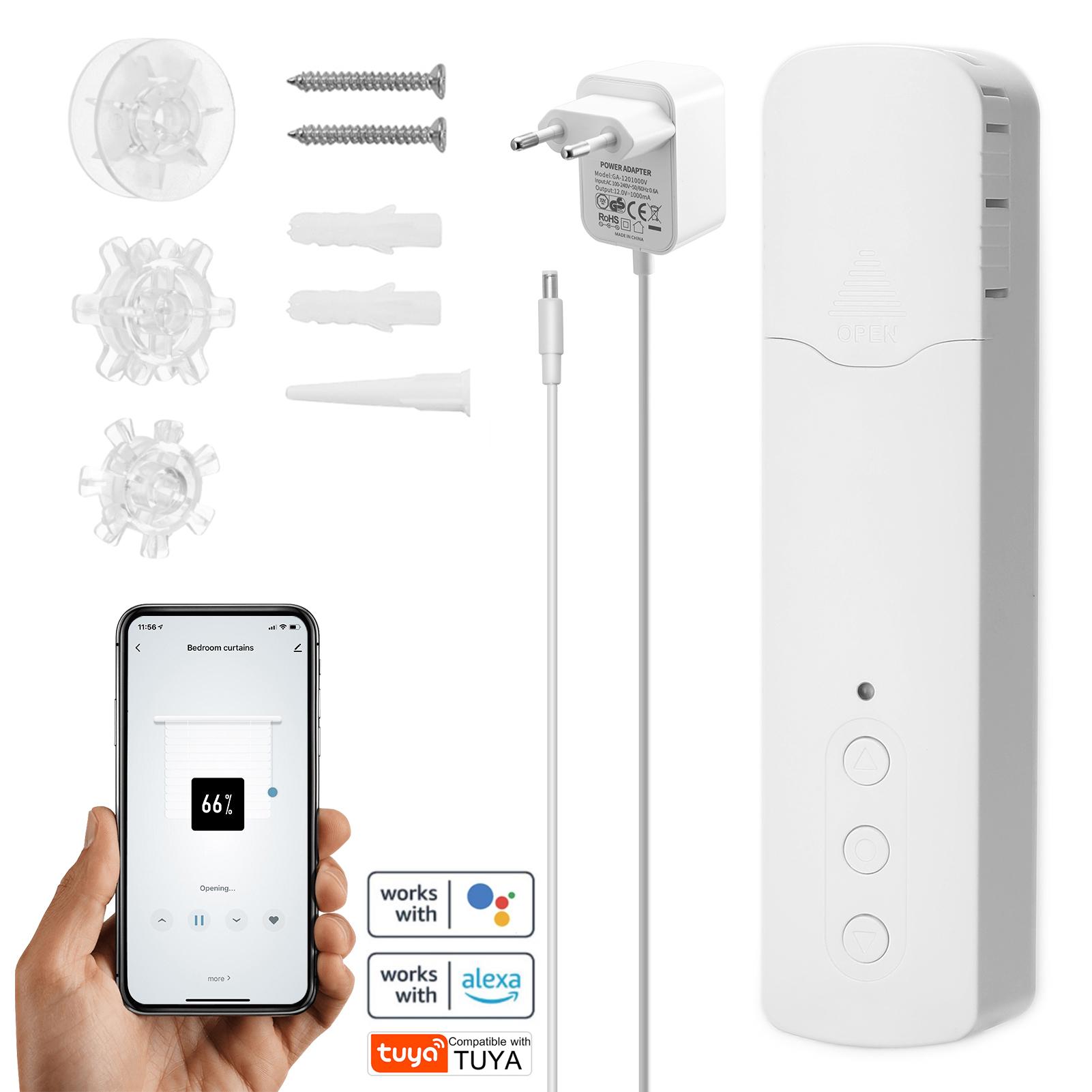  Tuya WiFi TM616EGWT Интеллектуальный мотор для штор с бусинами Интеллектуальный домашний бытовой отель Электрический US Plug