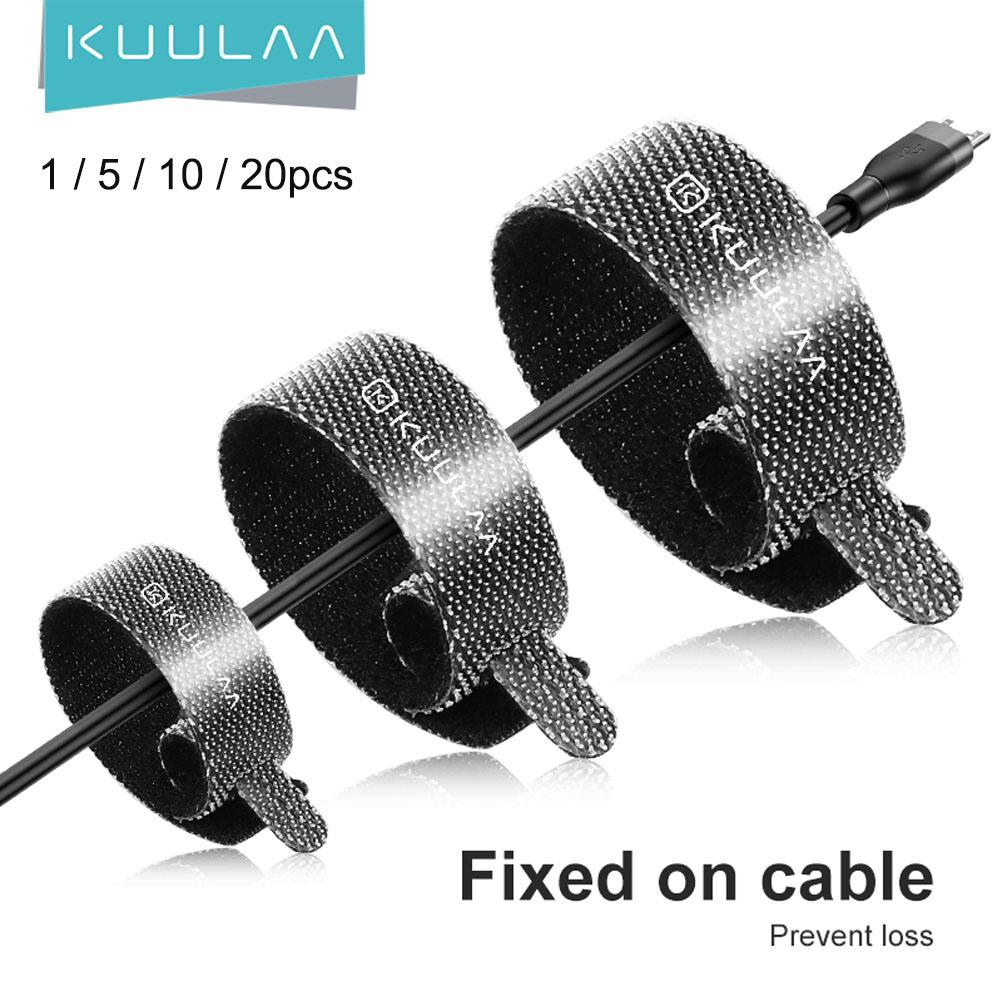 Лента Kuulaa для обвязки и фиксации кабеля 1 pcs белый