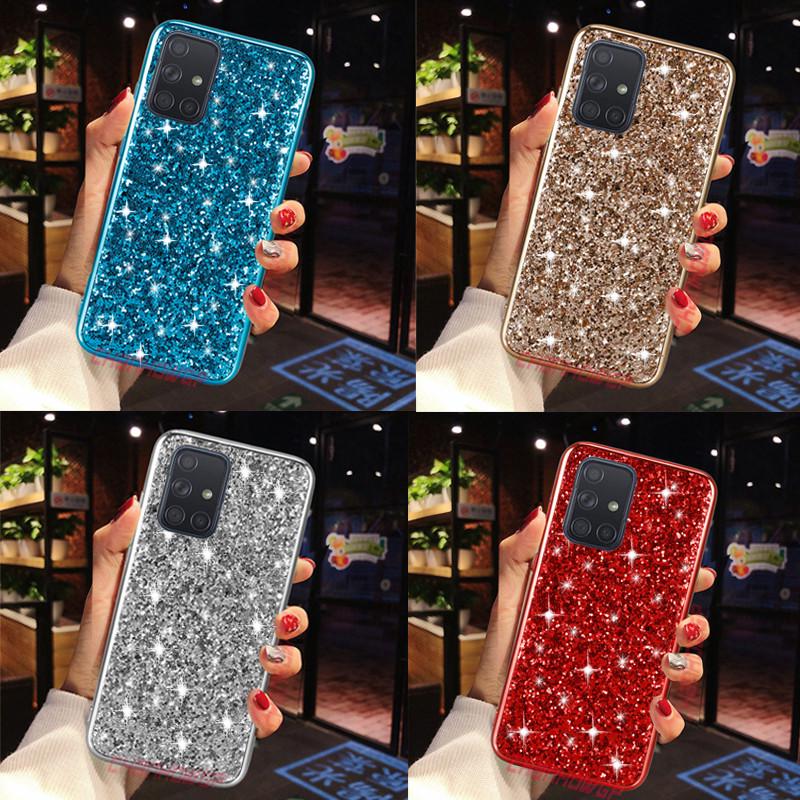 Для Samsung Galaxy A51 чехол блестящие чехлы для Samsung A71 A51 SM A515F A717F A 51 71 чехол из ТПУ Samsung A71 чёрный