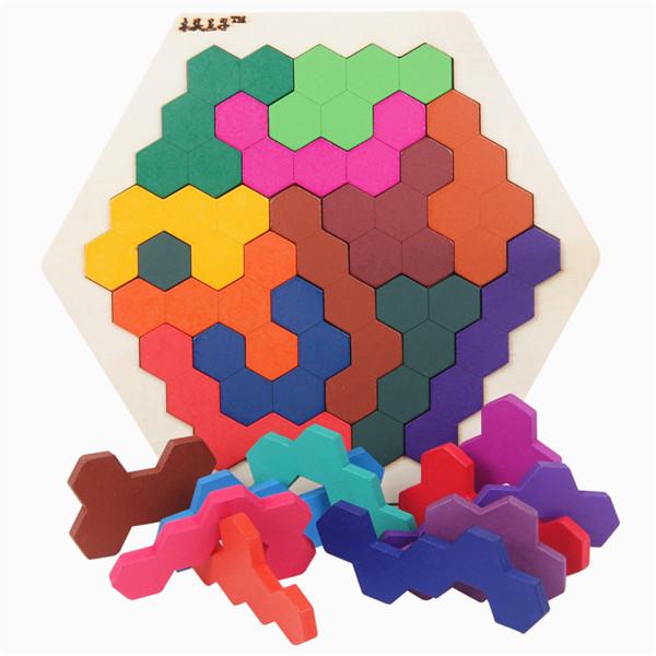 Деревянная головоломка-головоломка Tangram, игрушки-тетрис, развивающая детская игрушка для малышей S
