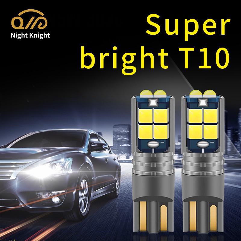 Ночной рыцарь 2 шт. Автомобиль T10 W5W Светодиодные лампы 10 SMD Лампа для чтения Габаритный свет Карта Двери Лампы для номерного знака Стояночные огни 2pcs белый