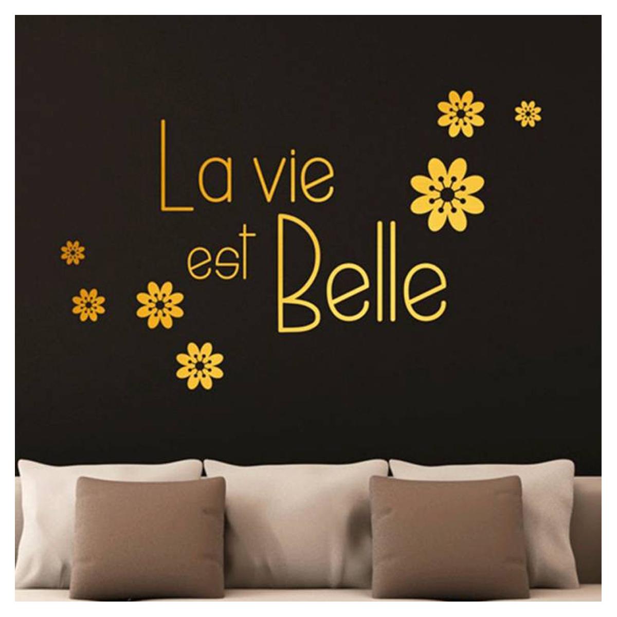 Les Trésors De Lily [P1348] - Лист наклеек  Сообщения  золото ( La vie est belle ) - 50x70 см золотой