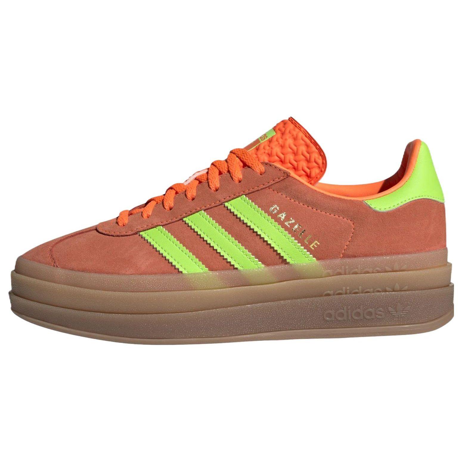 Adidas Gazelle Bold Solar Orange Green Женские кроссовки Solar-Green Gum-M2 H06126 39⅓