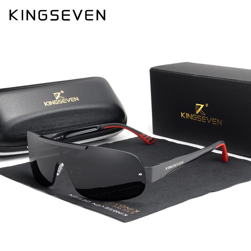 KINGSEVEN алюминиевые мужские брендовые солнцезащитные очки высокой четкости, поляризационные мужские солнцезащитные очки M