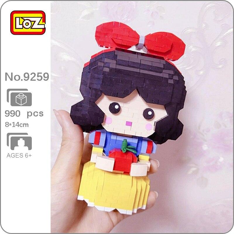 LOZ 9259 сказка мультфильм принцесса девушка лук яблоко 3D модель DIY мини алмазные блоки кирпичи строительная игрушка без коробки