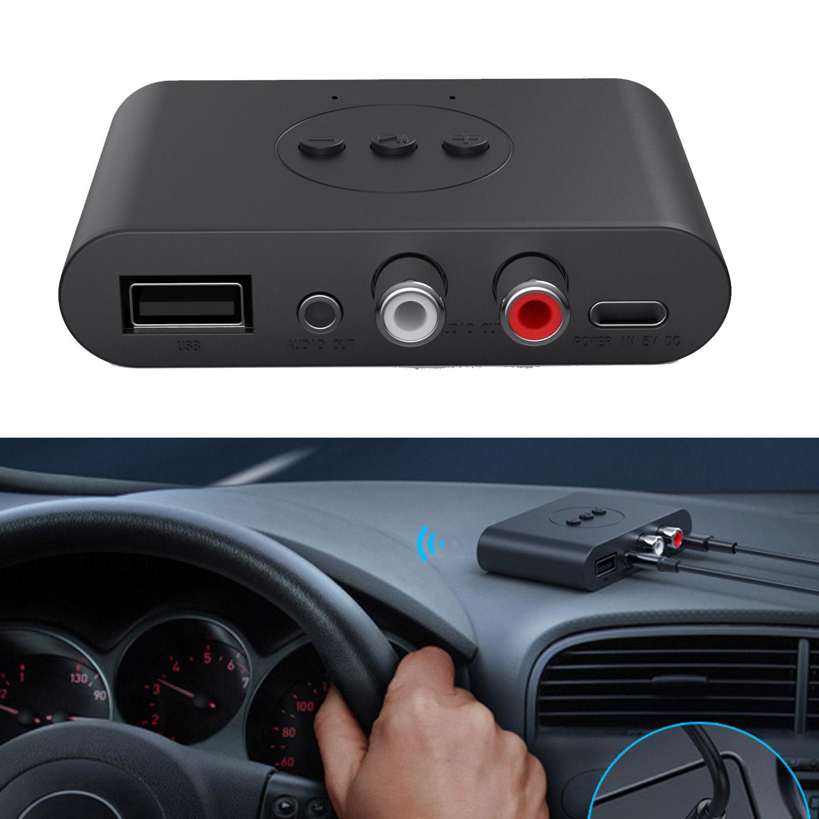 B21 RCA Bluetooth-совместимый 5.0 аудиоресивер 3.5 Aux NFC автомобильный U-диск USB музыкальный адаптер поддерживает усилитель мощности динамика