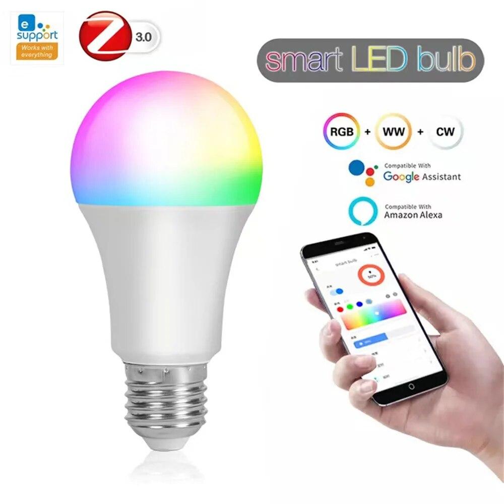 eWeink Matter, прямое подключение, Wi-Fi, RGB+, белая лампочка, умное управление через приложение, поддержка Homekit, Google Home, голосовой помощник Alexa 1Pcs(United States)
