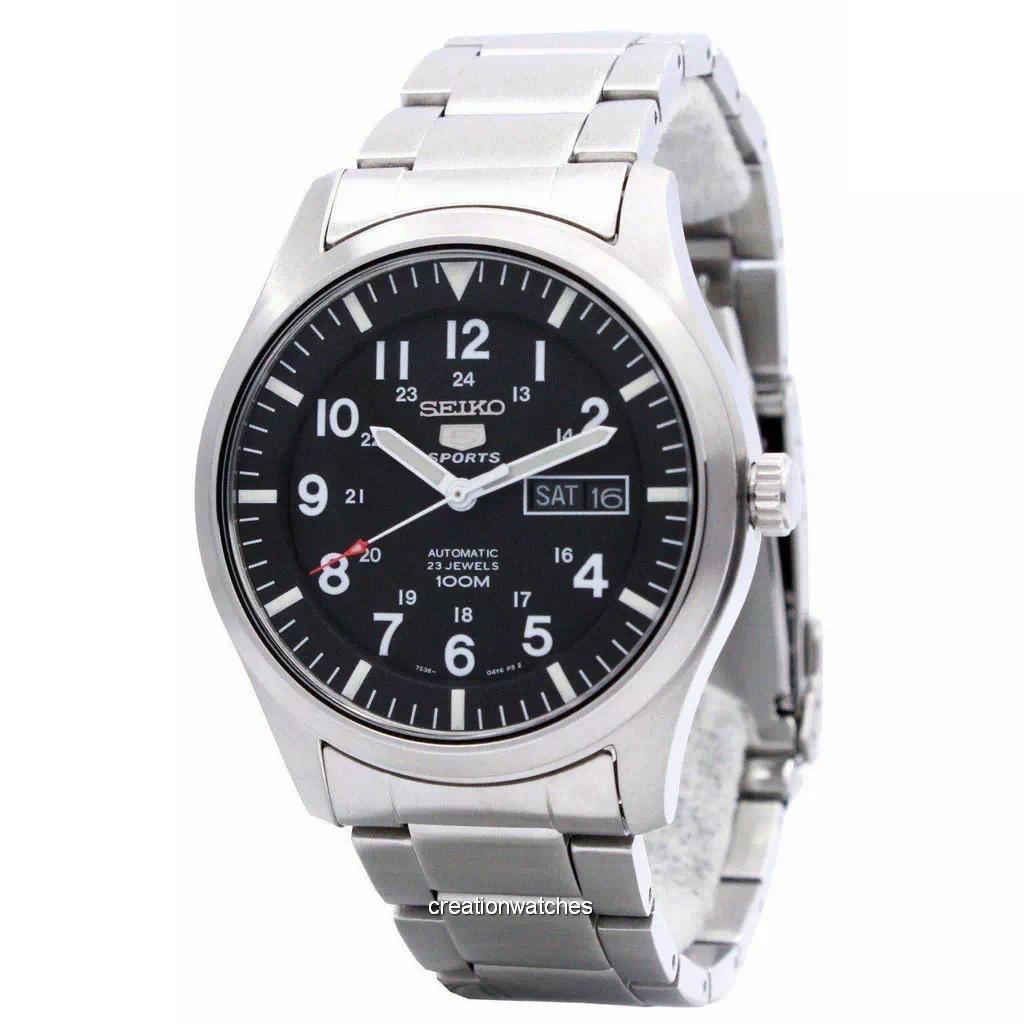 Мужские часы Seiko 5 Sports Automatic SNZG13 SNZG13K1 SNZG13K чёрный