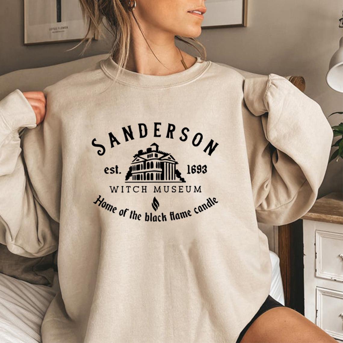 Толстовка Sanderson Witch Museum на Хэллоуин Толстовка Sanderson Sister унисекс Толстовки Черная толстовка со свечой Пуловеры S чёрный