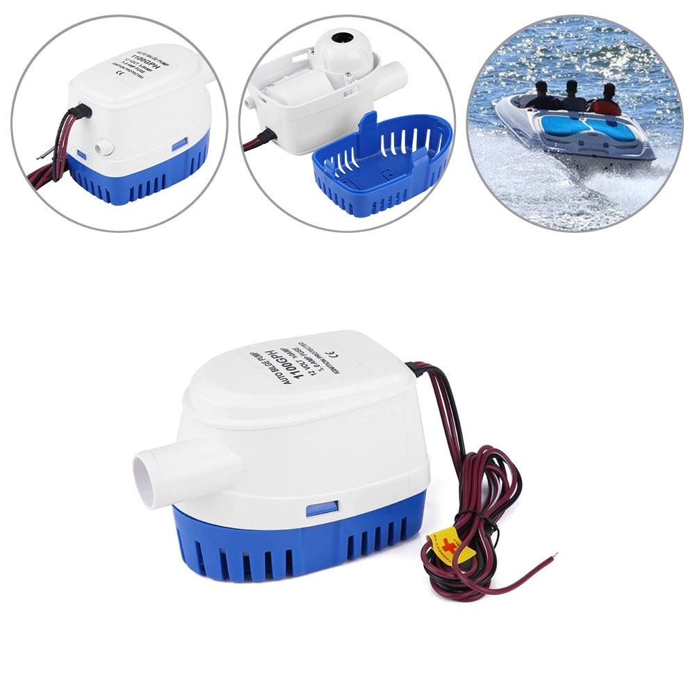12V 1100GPH Лодочный морской автоматический насос трюмной воды Автоматический погружной поплавковый выключатель синий/белый