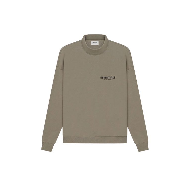 Fear of God Essentials SS21 Толстовка с воротником на флисовой подкладке Топы унисекс Серо-серый FOG-SS21-553 XS