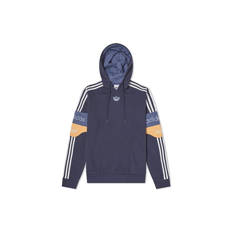 Мужская толстовка с капюшоном Adidas Originals Team Signature Trefoil, синяя ED7174 M