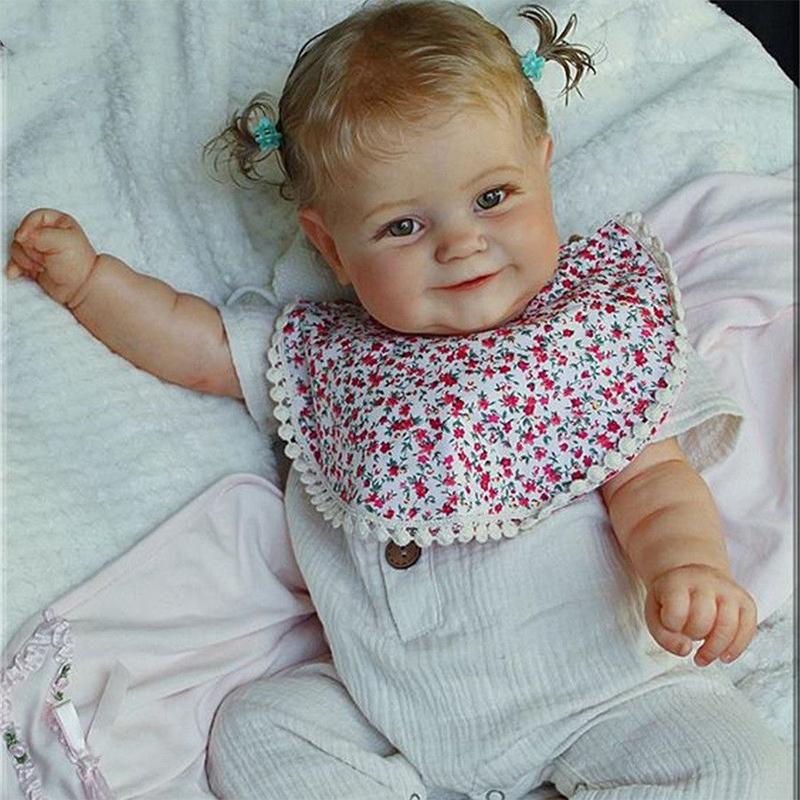 60 см 3D-краска Skin Art Reborn Bebe с тканью вен, силиконовая кукла для тела, игрушка Мэдди для девочек, улыбающийся малыш, реалистичный подарок