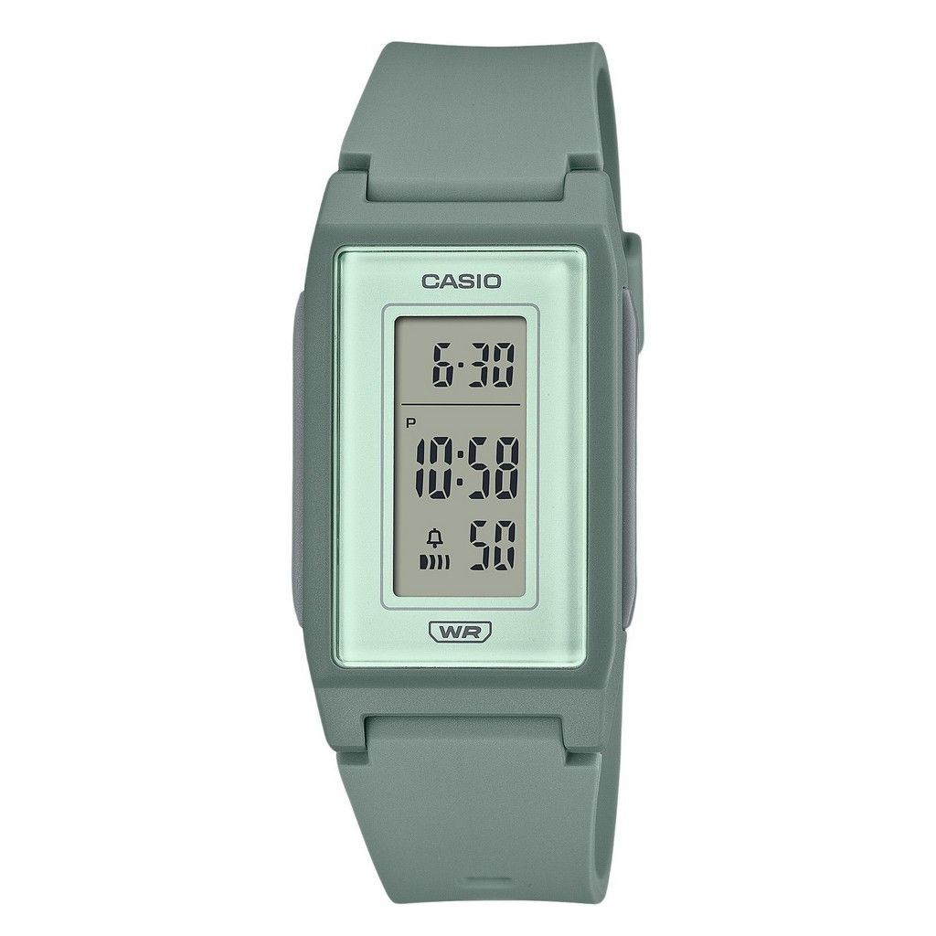 Часы унисекс Casio POP Digital с полимерным ремешком Кварцевые часы LF-10WH-3 зелёный