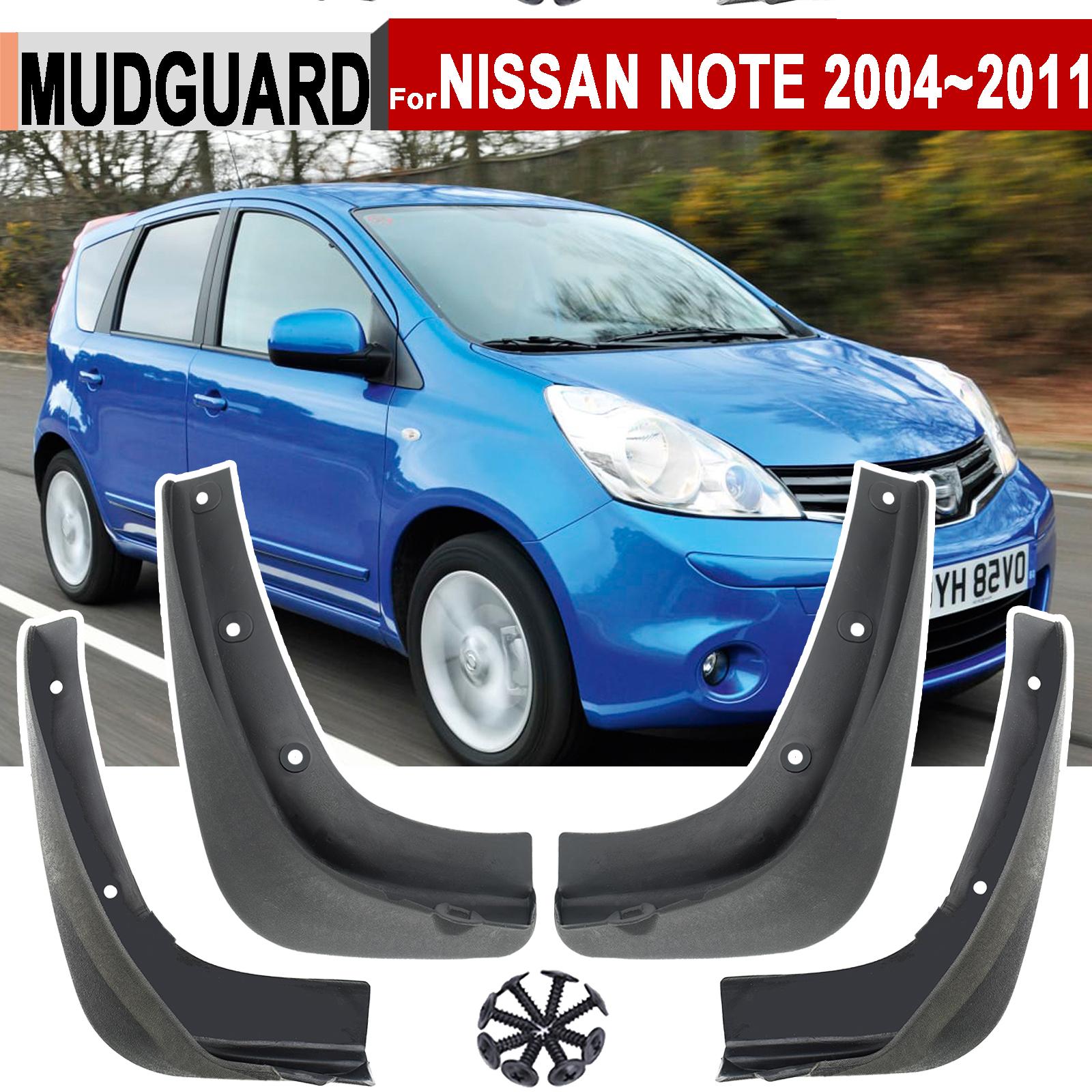 Брызговики, брызговики, колеса, шины, крыло для Nissan Note 2004-2011, переднее и заднее чёрный