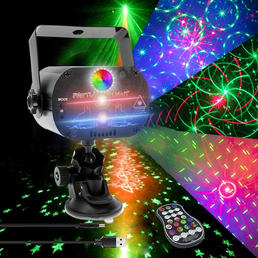 Лазерный проектор с 240 узорами, сценический светильник, светодиодный RGB, для домашней вечеринки, КТВ, клуба, диджея, дискотеки, Великобритания