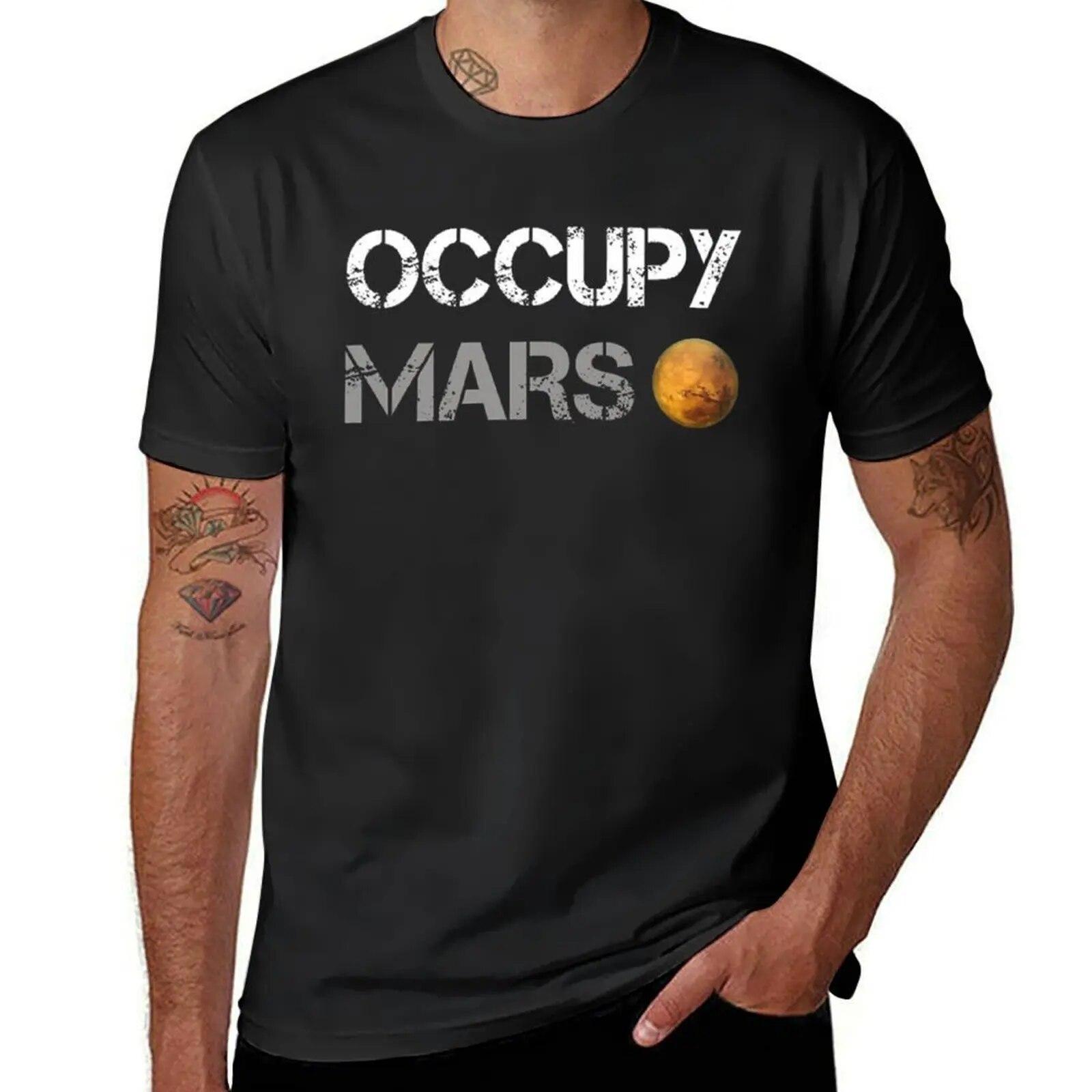 Occupy Mars — проект Илона Маска SpaceX Идеи подарков Футболки быстросохнущие футболки унисекс с рисунком унисекс 4XL
