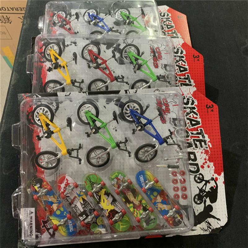 Мини-фингерборд, скейтборд и BMX, велосипед, игрушка, 8 шт./компл. для детей, скейтборды, велосипед, подарок разноцветный