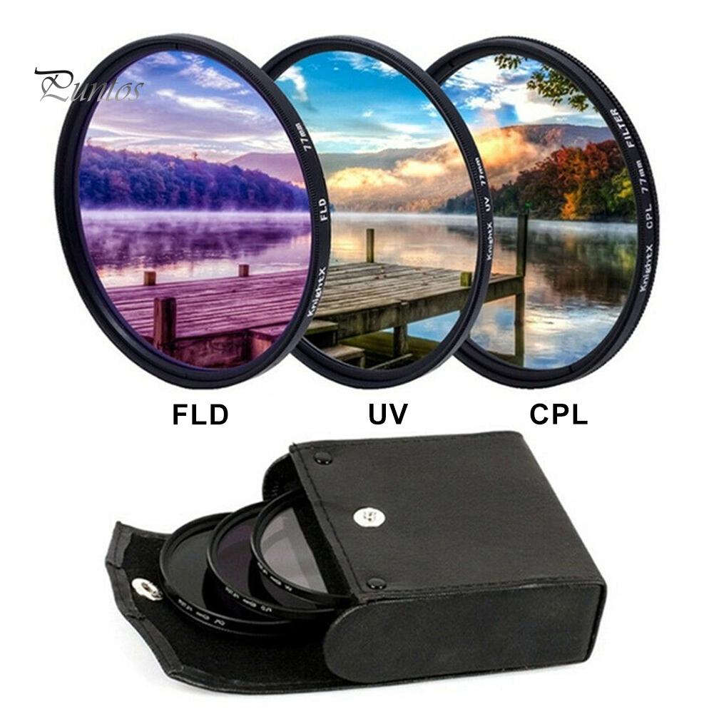Профессиональный комплект фильтров для фотосъемки UV CPL Polarizer FLD для зеркальных камер 49mm