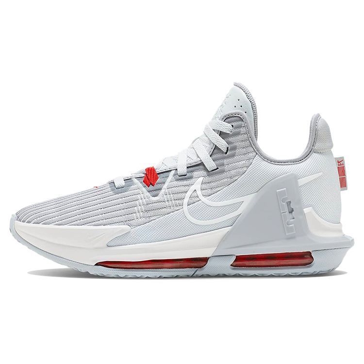 Мужские кроссовки Nike LeBron Witness 6 EP Pure Platinum серые университетско-красные белые DC8994-003 45