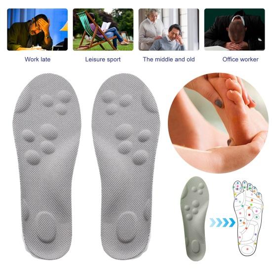 1 пара 4D Cloud Insoles Мягкие дышащие амортизирующие вставки из пены с эффектом памяти для спортивной обуви Мужские и женские стельки с поддержкой свода стопы Ортопедические массажные подушечки для ног L