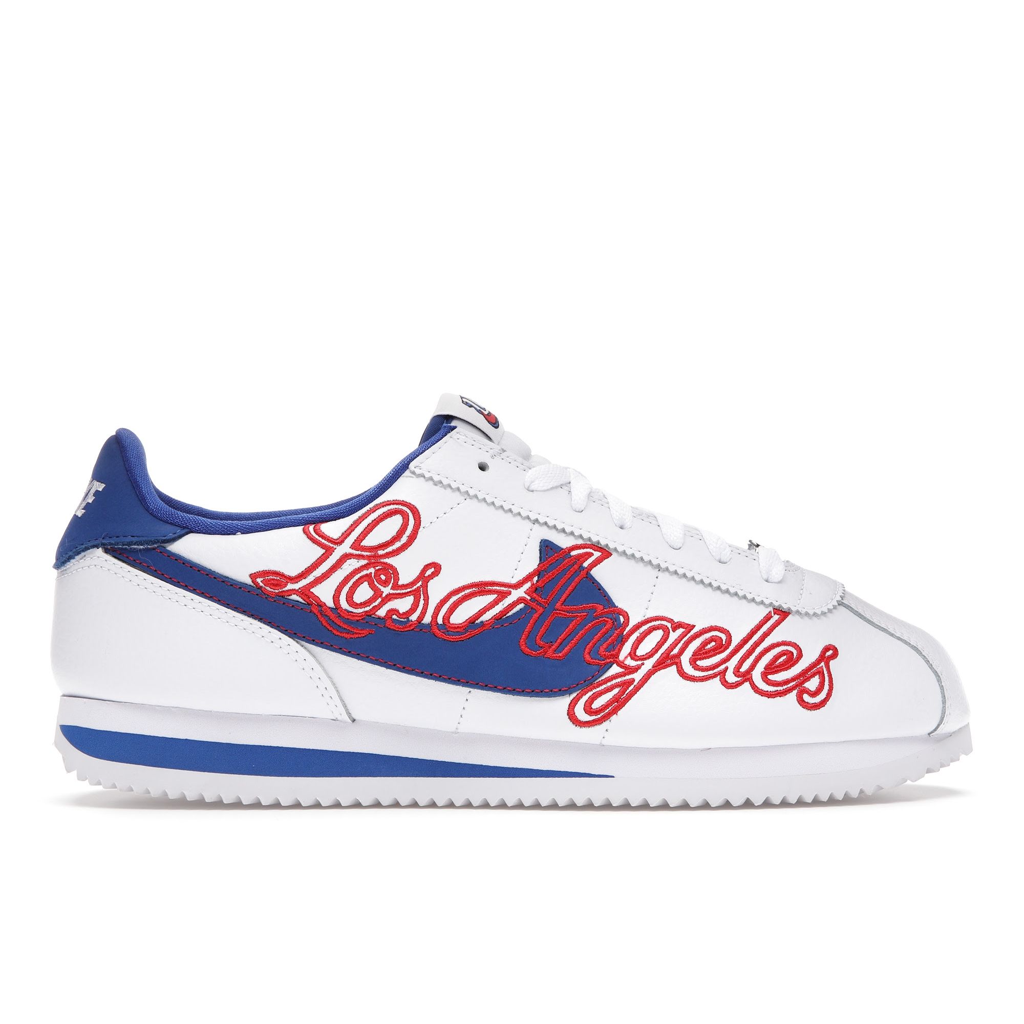 Кроссовки унисекс Nike Cortez Los Angeles белые Game-Royal Univeristy-Red DA4402-100 38.5