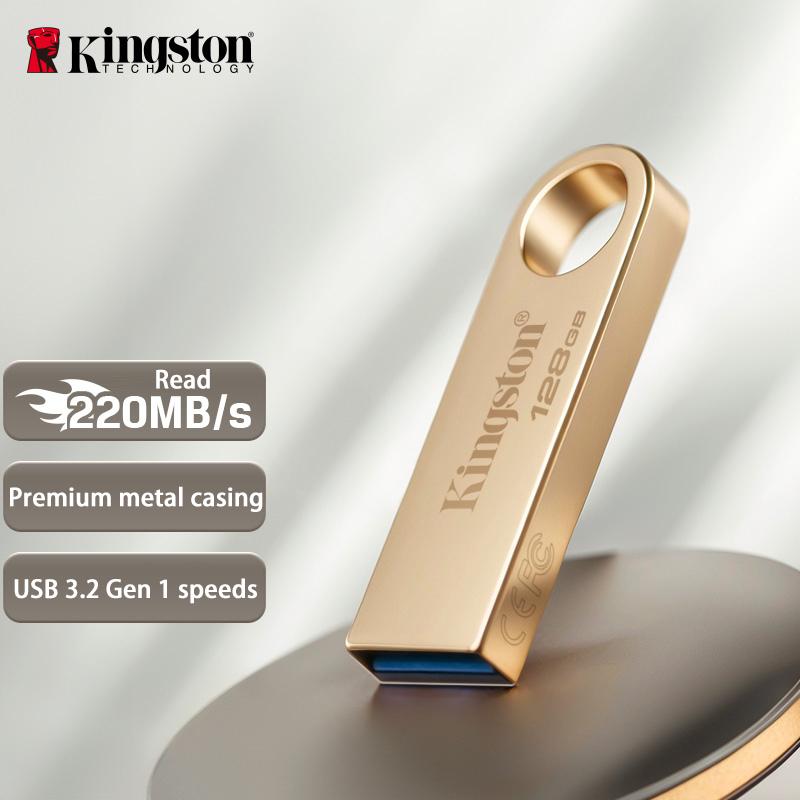 USB-накопитель Kingston 512 ГБ DataTraveler SE9G3 128 ГБ/256 ГБ/64 ГБ USB 3.2 Gen 1, скорость до 220 МБ/с, металлический корпус премиум-класса | DTSE9G3/512 ГБ/256 ГБ/128 ГБ/64 ГБ 64GB【USB 3.2 Gen 1】